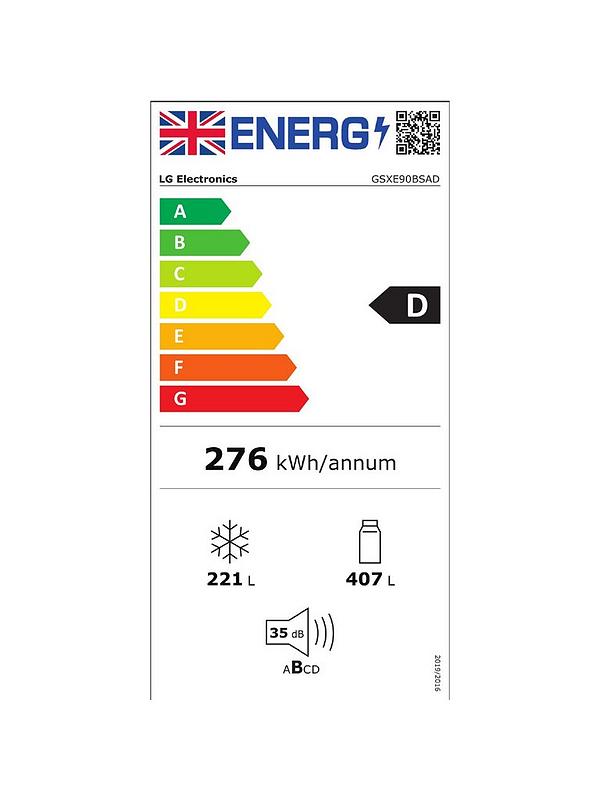 LG InstaView GSXE90BSAD 628L Smart Inverter American-Style Fridge Freezer - Brushed Steel - Image 7
